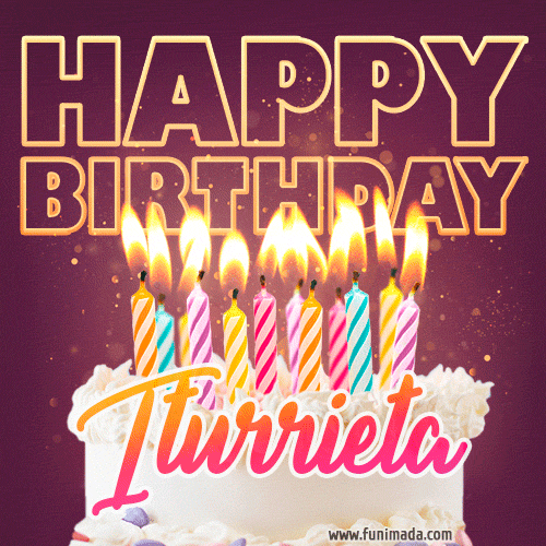 Iturrieta - Animated Happy Birthday Cake GIF Image for WhatsApp