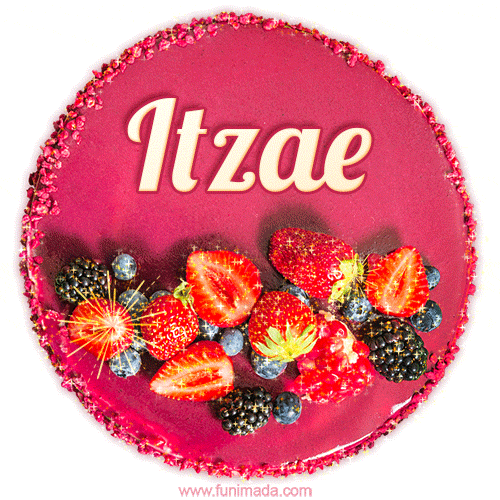 Happy Birthday Cake with Name Itzae - Free Download