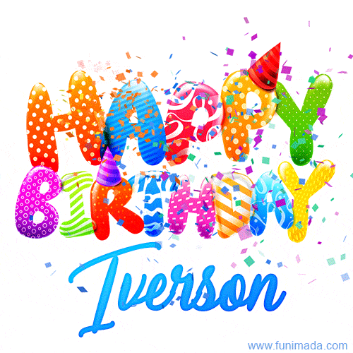 Happy Birthday Iverson - Creative Personalized GIF With Name