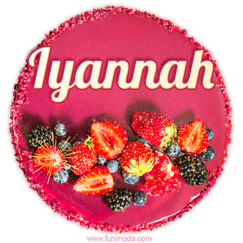 Happy Birthday Cake with Name Iyannah - Free Download