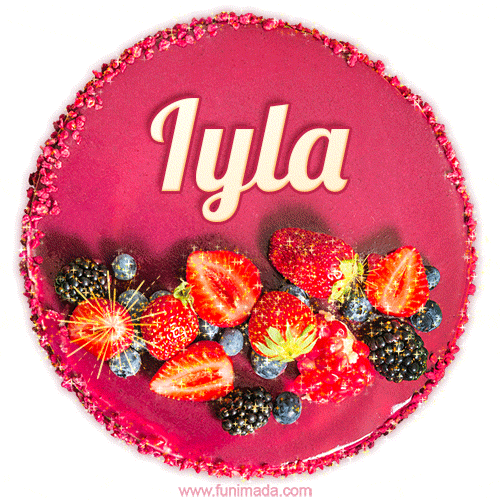 Happy Birthday Cake with Name Iyla - Free Download