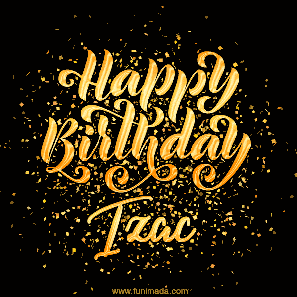 Happy Birthday Card for Izac - Download GIF and Send for Free