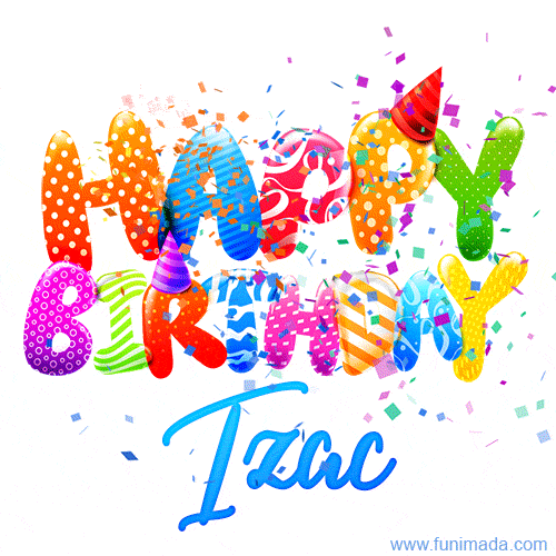 Happy Birthday Izac - Creative Personalized GIF With Name