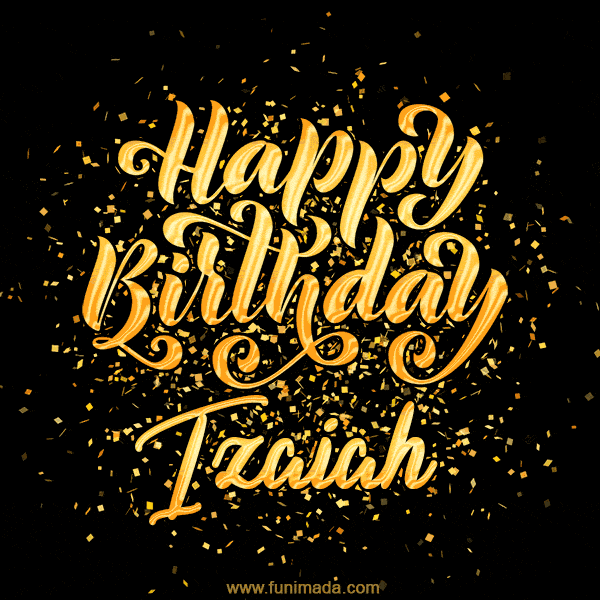 Happy Birthday Card for Izaiah - Download GIF and Send for Free