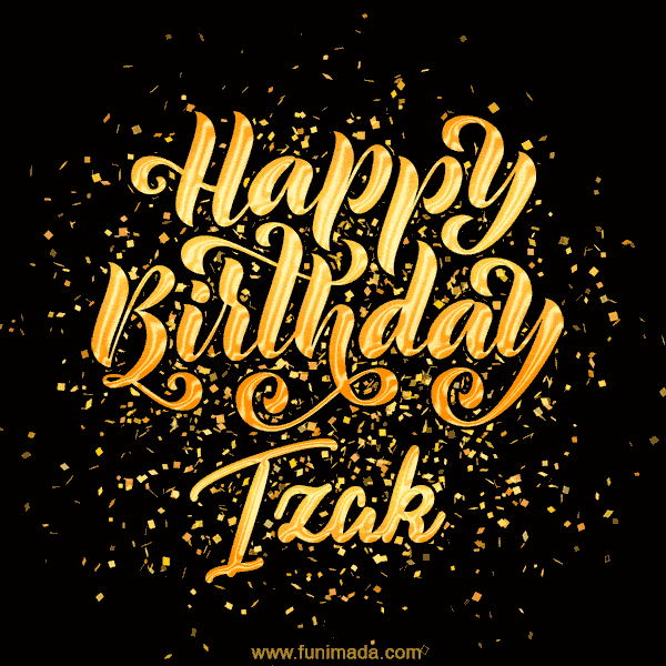 Happy Birthday Card for Izak - Download GIF and Send for Free
