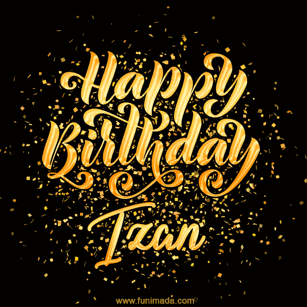 Happy Birthday Card for Izan - Download GIF and Send for Free