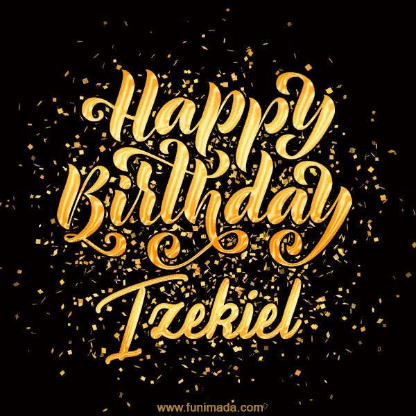 Happy Birthday Card for Izekiel - Download GIF and Send for Free