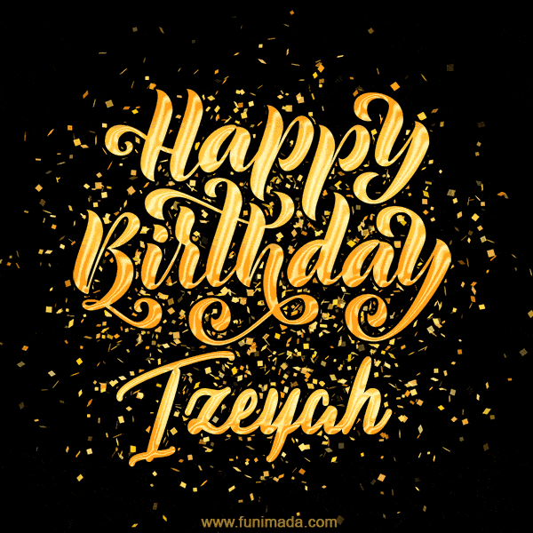 Happy Birthday Card for Izeyah - Download GIF and Send for Free