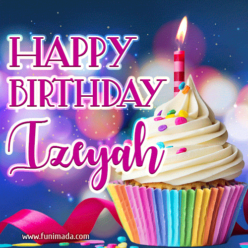 Happy Birthday Izeyah - Lovely Animated GIF
