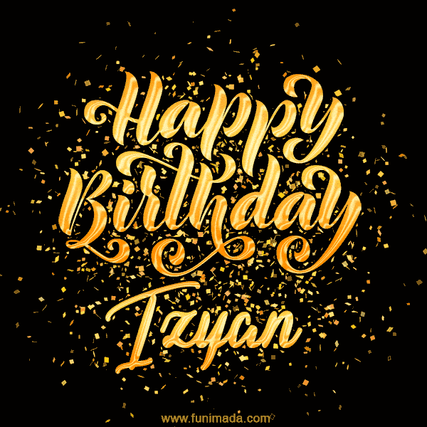 Happy Birthday Card for Izyan - Download GIF and Send for Free