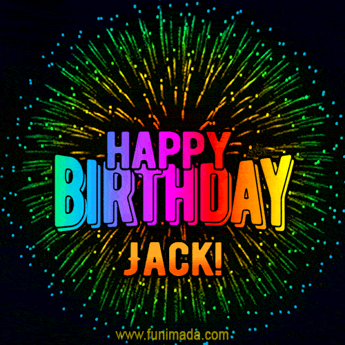 New Bursting with Colors Happy Birthday Jack GIF and Video with Music