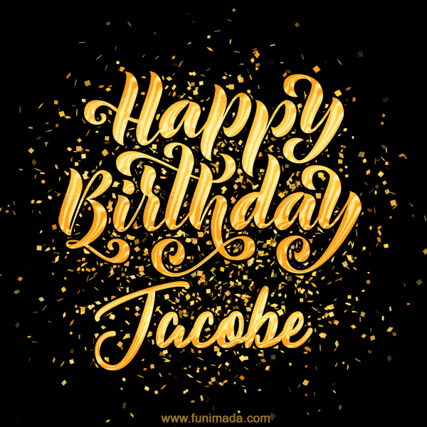 Happy Birthday Card for Jacobe - Download GIF and Send for Free