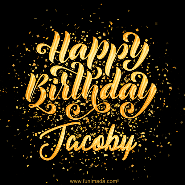 Happy Birthday Card for Jacoby - Download GIF and Send for Free