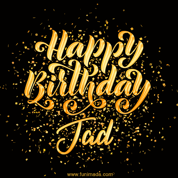 Happy Birthday Card for Jad - Download GIF and Send for Free