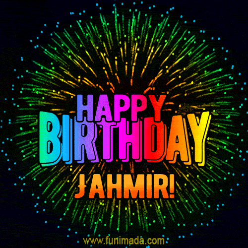 New Bursting with Colors Happy Birthday Jahmir GIF and Video with Music