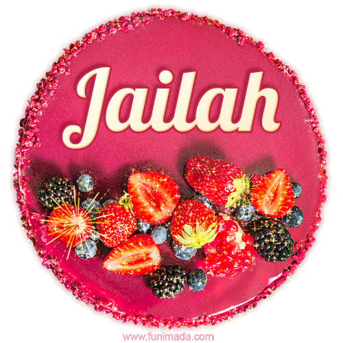 Happy Birthday Cake with Name Jailah - Free Download