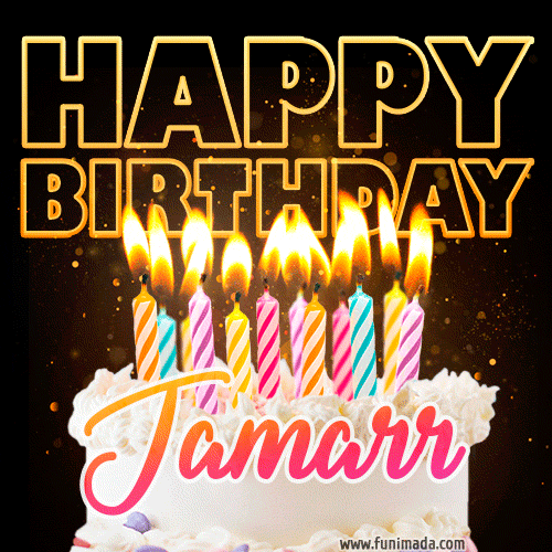Jamarr - Animated Happy Birthday Cake GIF for WhatsApp