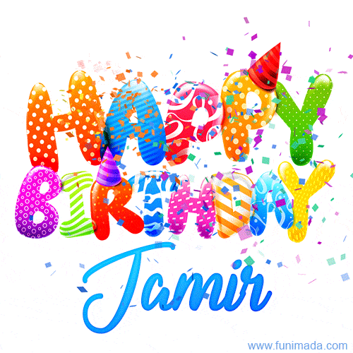 Happy Birthday Jamir - Creative Personalized GIF With Name
