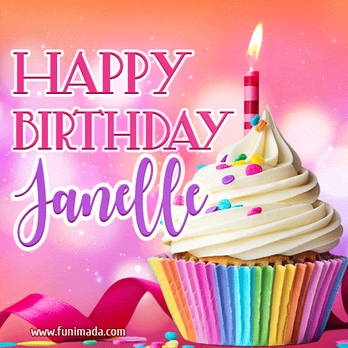 Happy Birthday Janelle - Lovely Animated GIF