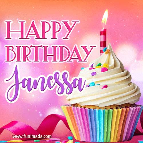 Happy Birthday Janessa - Lovely Animated GIF