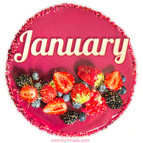 Happy Birthday Cake with Name January - Free Download