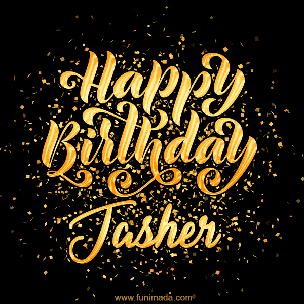 Happy Birthday Card for Jasher - Download GIF and Send for Free
