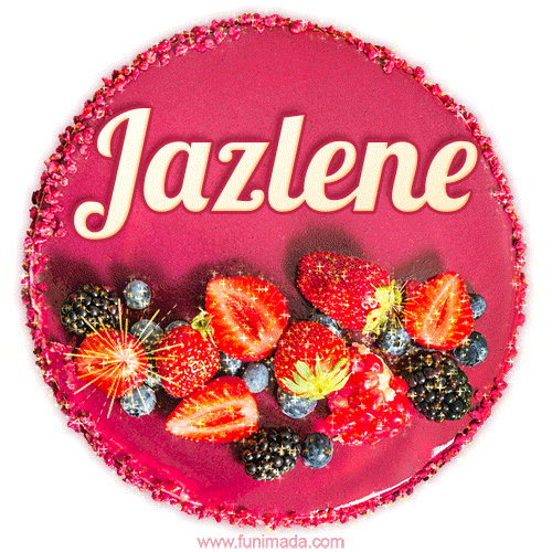 Happy Birthday Cake with Name Jazlene - Free Download