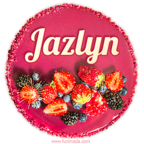 Happy Birthday Cake with Name Jazlyn - Free Download