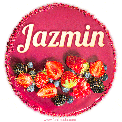 Happy Birthday Cake with Name Jazmin - Free Download