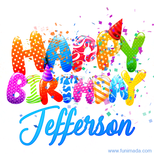 Happy Birthday Jefferson - Creative Personalized GIF With Name
