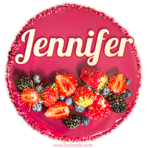 Happy Birthday Cake with Name Jennifer - Free Download