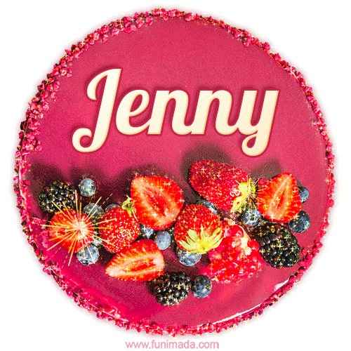 Happy Birthday Cake with Name Jenny - Free Download