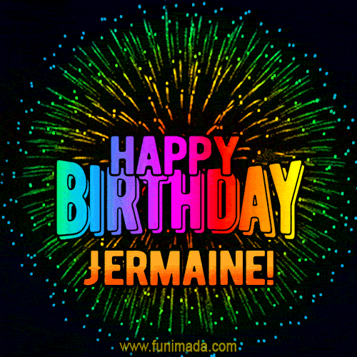 New Bursting with Colors Happy Birthday Jermaine GIF and Video with Music