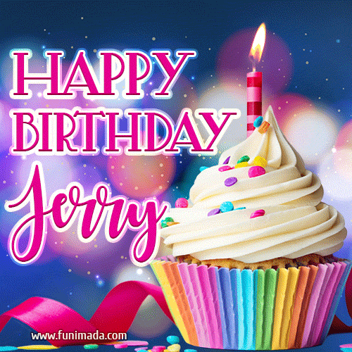 Happy Birthday Jerry - Lovely Animated GIF