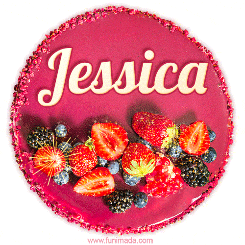 Happy Birthday Cake with Name Jessica - Free Download