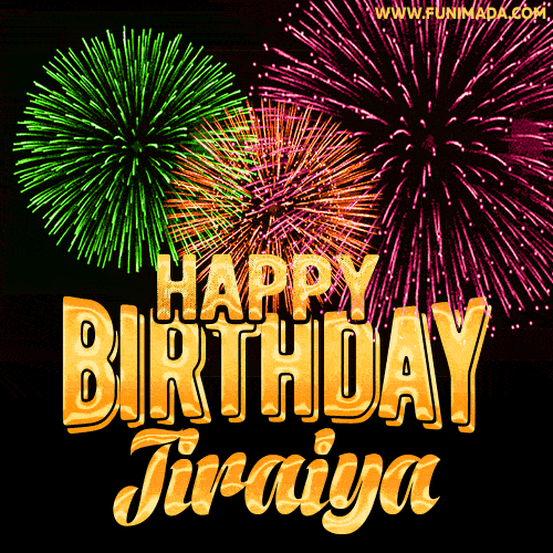 Wishing You A Happy Birthday, Jiraiya! Best fireworks GIF animated greeting card.