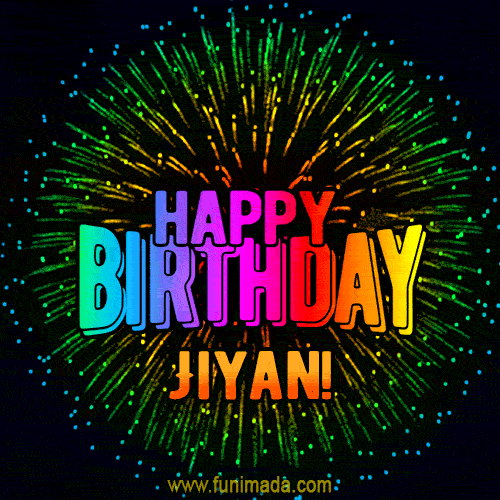 New Bursting with Colors Happy Birthday Jiyan GIF and Video with Music