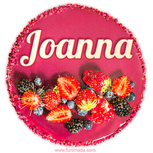Happy Birthday Cake with Name Joanna - Free Download