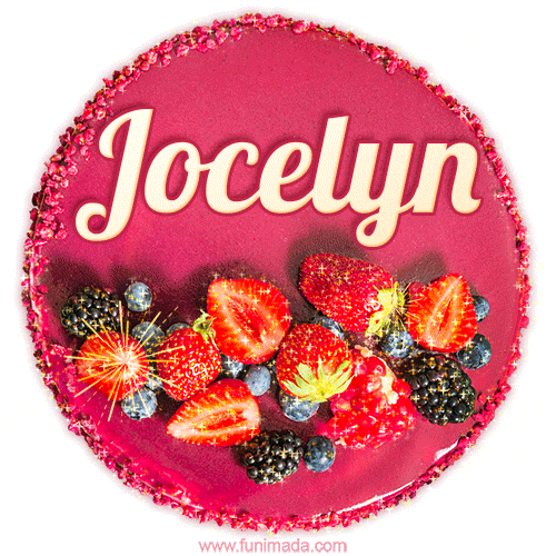 Happy Birthday Cake with Name Jocelyn - Free Download