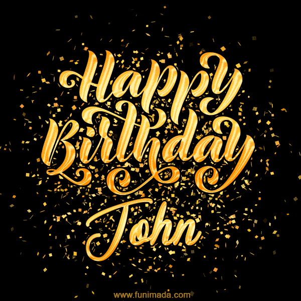 Happy Birthday Card for John - Download GIF and Send for Free