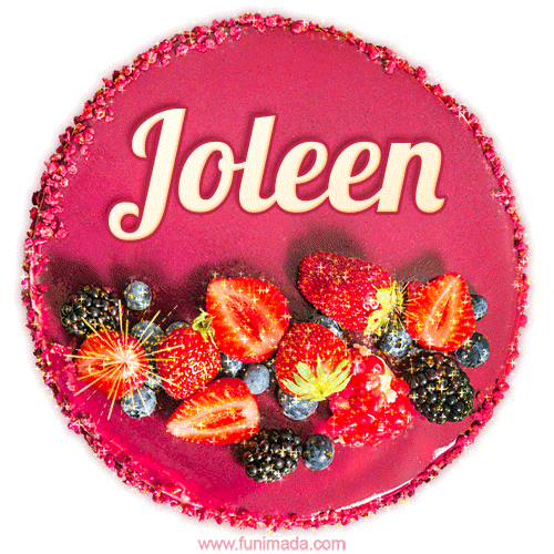 Happy Birthday Cake with Name Joleen - Free Download