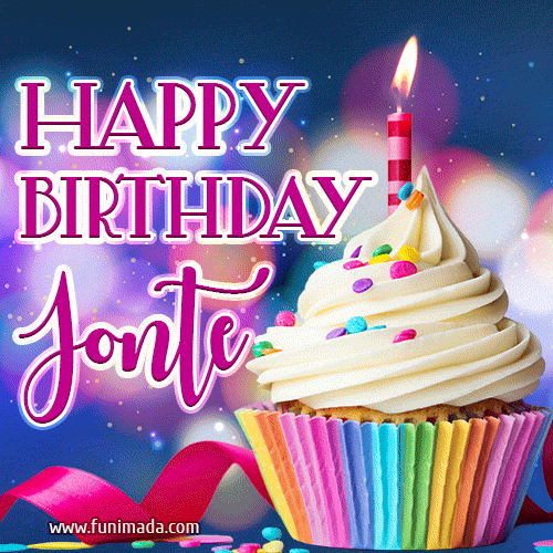 Happy Birthday Jonte - Lovely Animated GIF