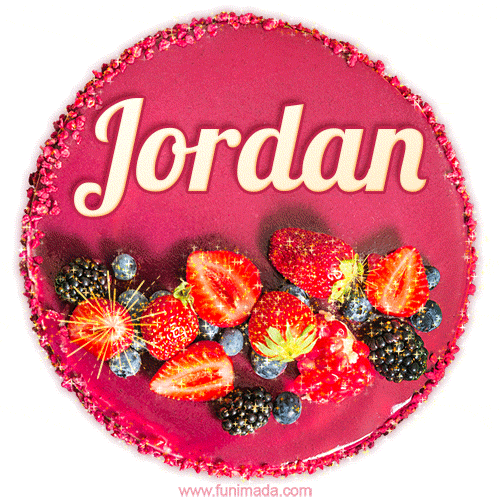 Happy Birthday Cake with Name Jordan - Free Download