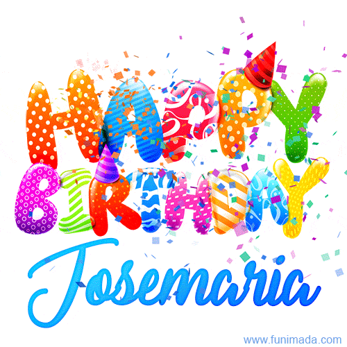 Happy Birthday Josemaria - Creative Personalized GIF With Name