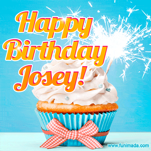 Happy Birthday, Josey! Elegant cupcake with a sparkler.