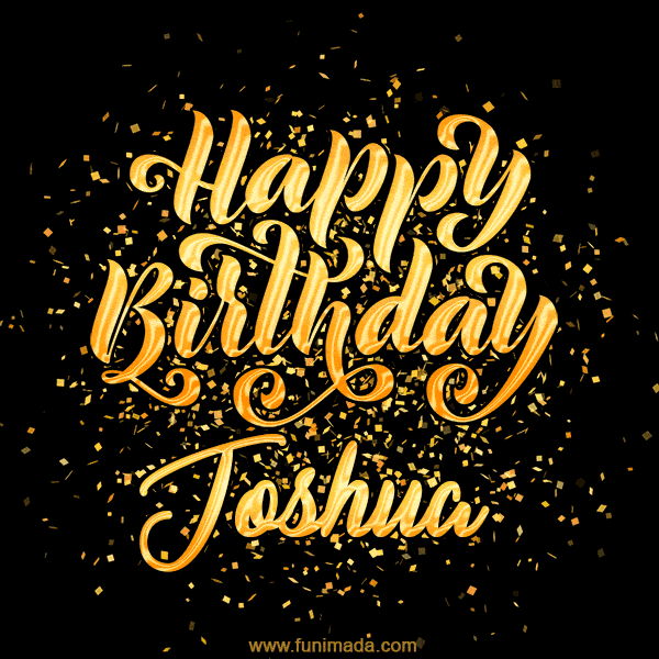 Happy Birthday Card for Joshua - Download GIF and Send for Free