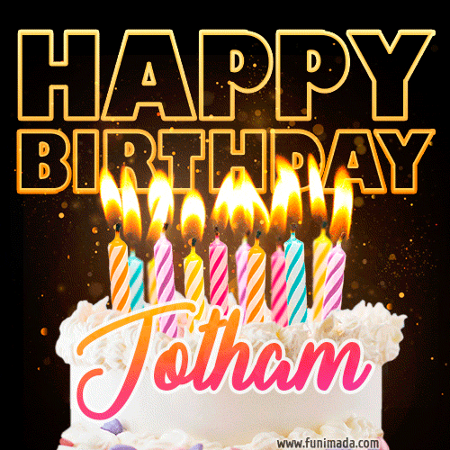 Jotham - Animated Happy Birthday Cake GIF for WhatsApp