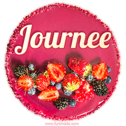Happy Birthday Cake with Name Journee - Free Download
