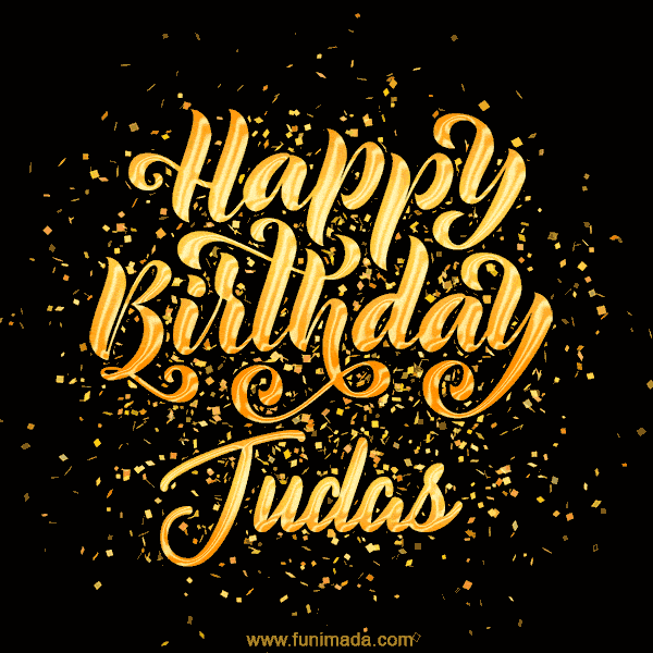 Happy Birthday Card for Judas - Download GIF and Send for Free