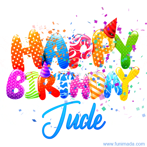 Happy Birthday Jude - Creative Personalized GIF With Name